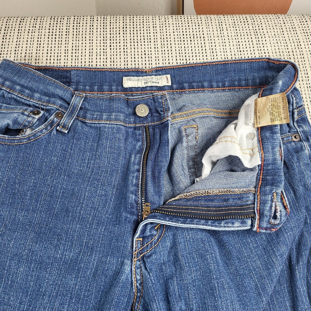 Levis 560 Jeans Womens 10 Medium Blue Relaxed Boot‎ Cut Made Mexico Denim Y2K